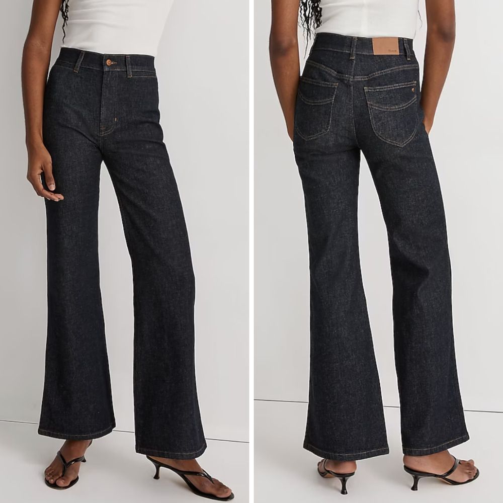 NEW Madewell 11" High-Rise Flare Jeans in Durland Wash, 29/28